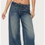 Faded Blue Wide-Leg Jeans