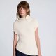 Cream Sleeveless Ribbed Knit