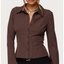 Brown Pinstripe Fitted Shirt
