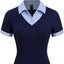 Navy Layered Polo Knit