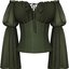 Olive Off-Shoulder Corset Top