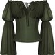 Olive Off-Shoulder Corset Top