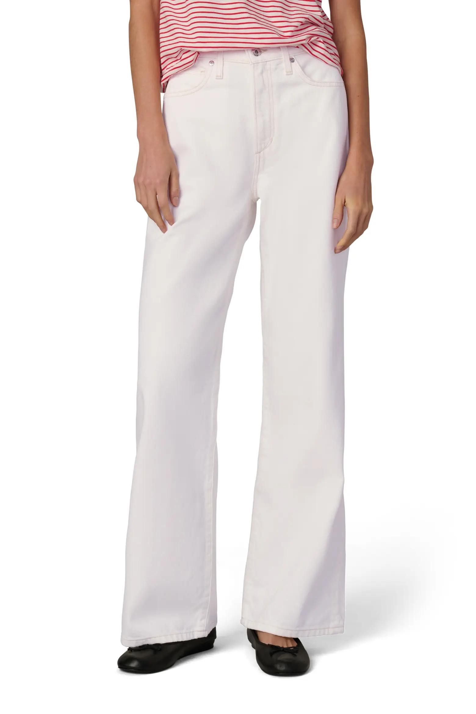 White Wide-Leg Jeans