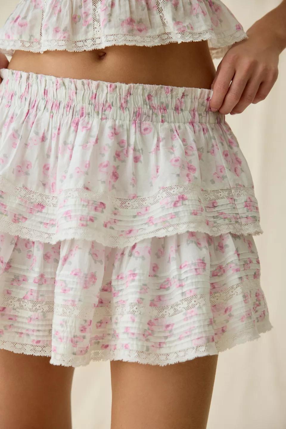 Pink Floral Peplum Crop Top