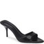 Black Leather Mule Heels