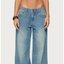 Light-Wash Wide-Leg Jeans