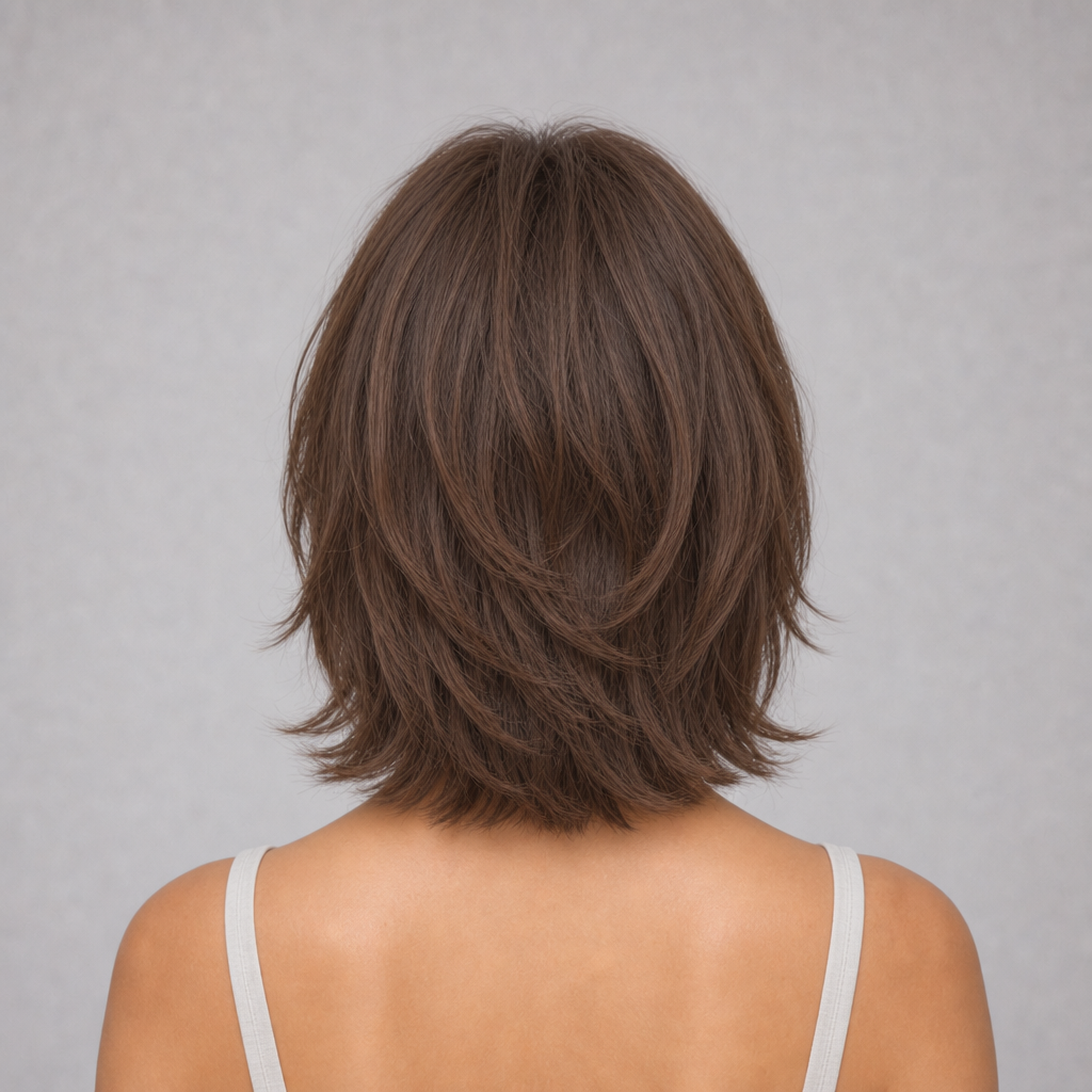 Layered Shoulder Bob angle 2