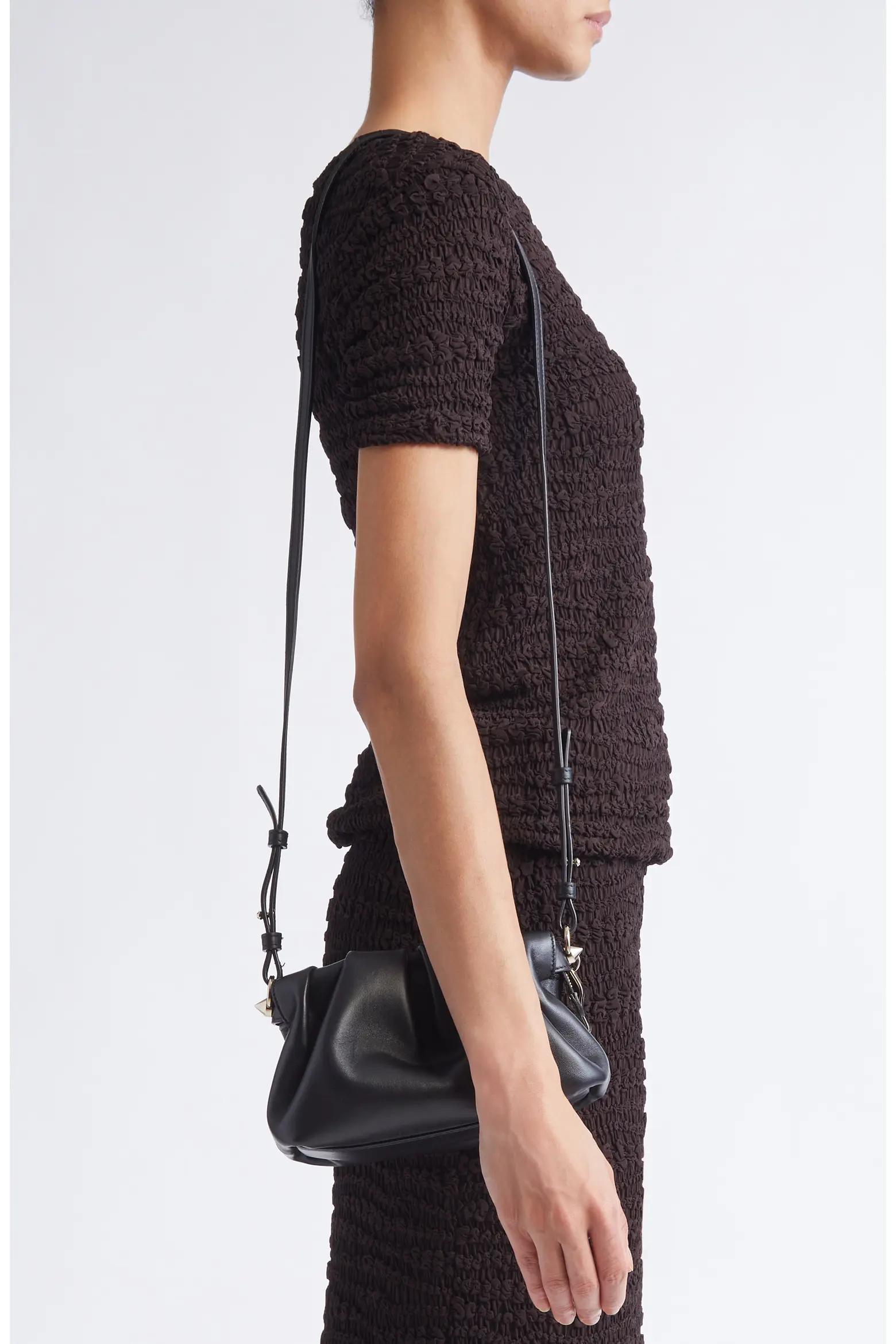 Black Leather Shoulder Bag