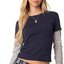 Navy Layered Short-Sleeve Tee