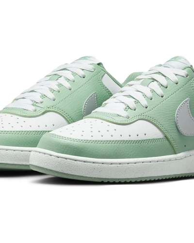Mint and White Low-Top Sneakers