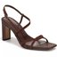 Brown Suede Strappy Woven-Heel Sandals
