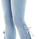 Light Wash Lace-Up Flared Jeans