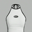 White Halter Sports Top