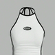 White Halter Sports Top