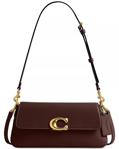 Burgunderrote Coach-Schultertasche