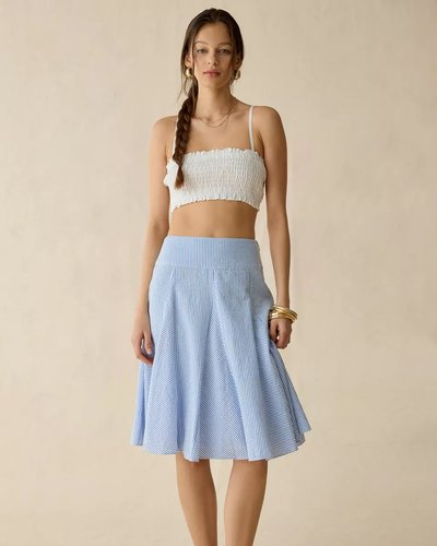 Light Blue Midi Skirt