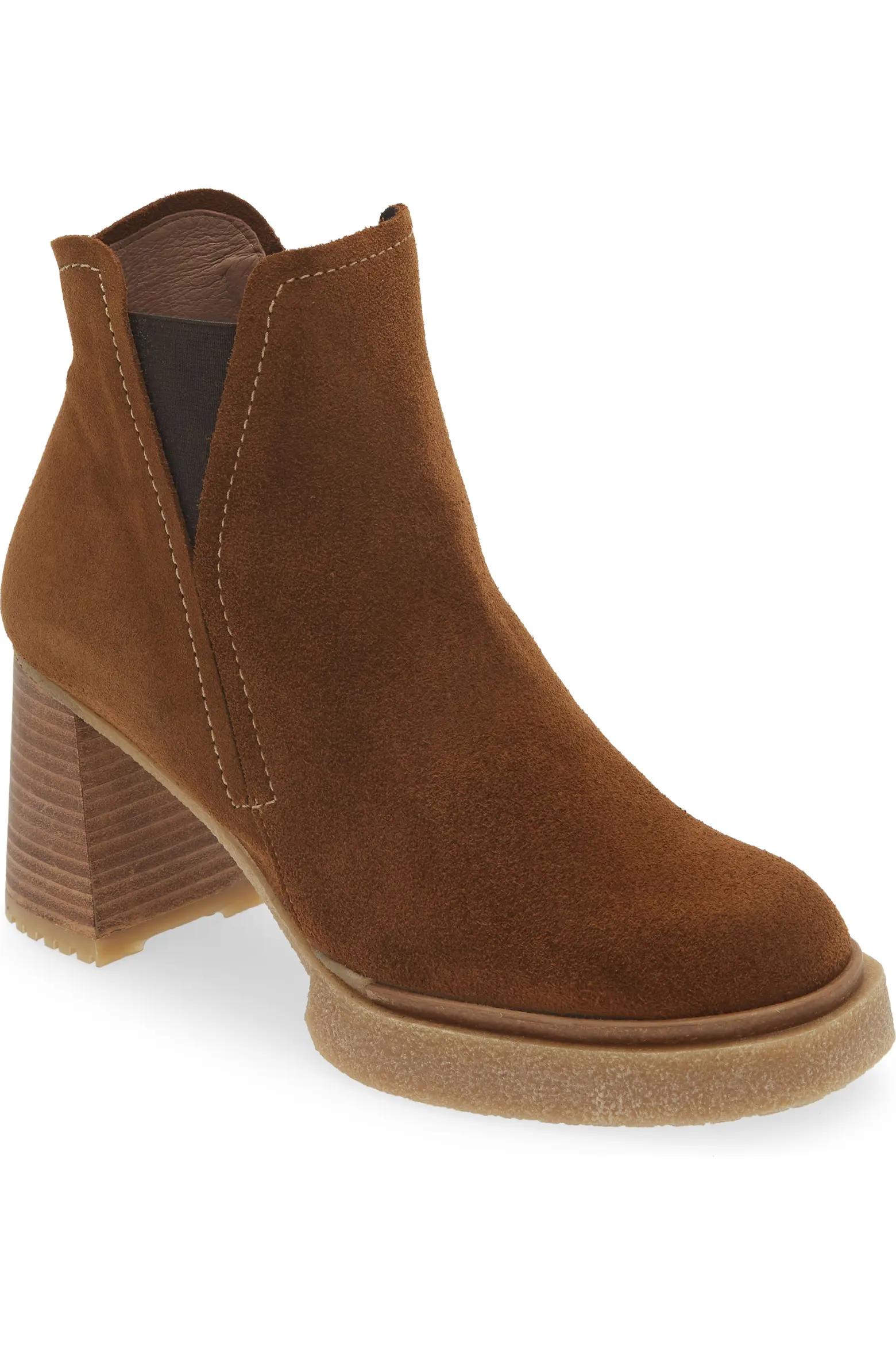 Brown Suede Ankle Boots