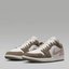 Taupe and White Low-Top Sneakers