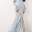 Powder Blue Lace Off-Shoulder Gown