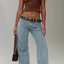 Light Wash Wide-Leg Jeans