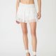 White Ruffle Mini Skirt