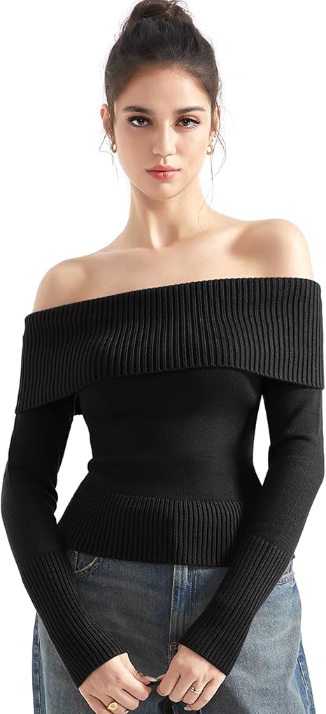 Black Off-Shoulder Top