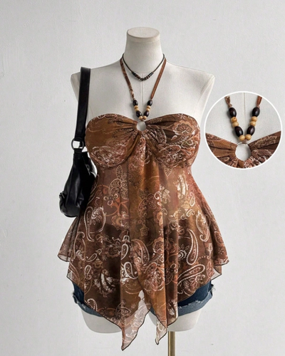 Cream Lace Handkerchief Skirt