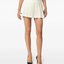 Ivory High-Waist Pleated Mini Skirt