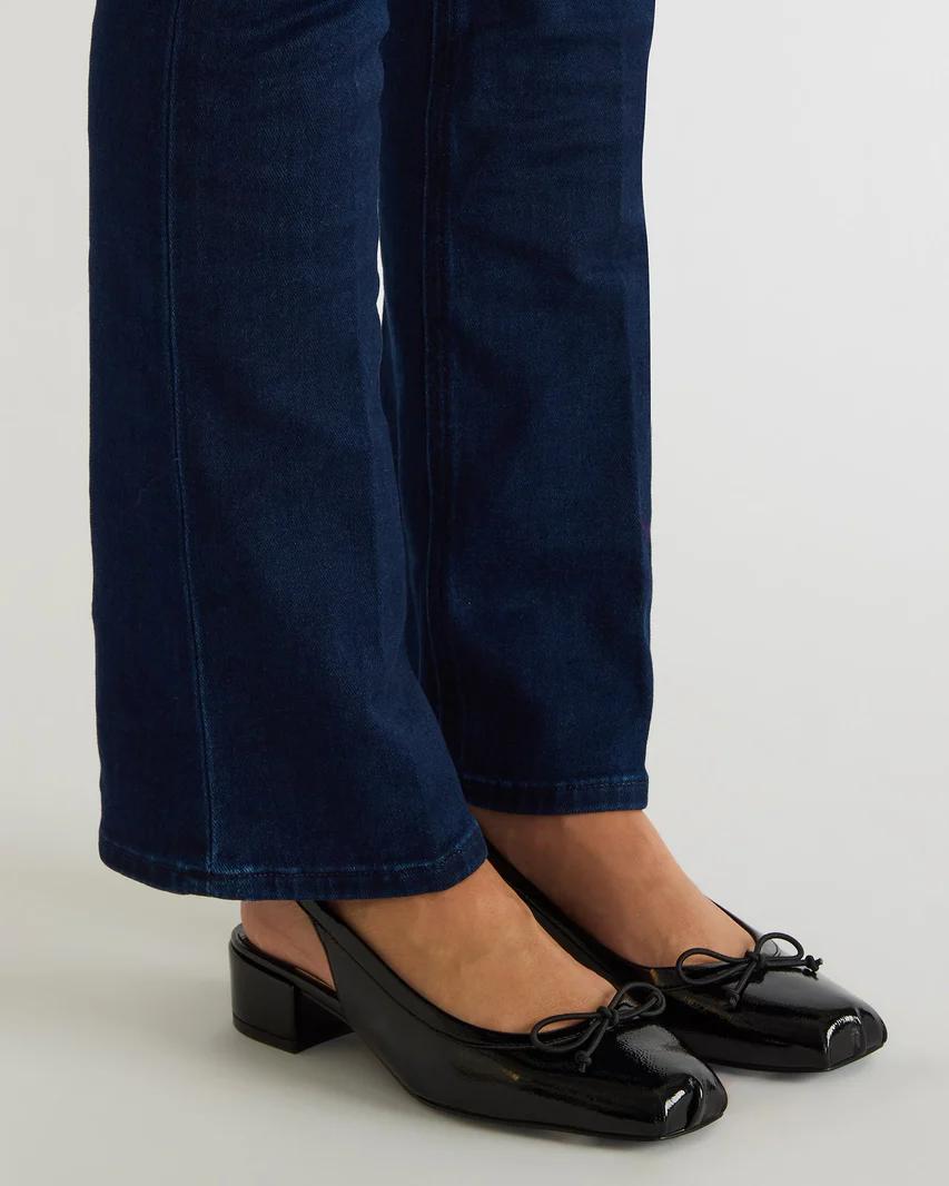 Black Patent Slingback Flats