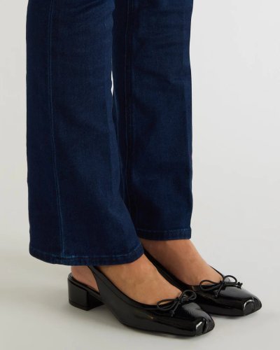 Black Patent Slingback Flats