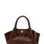 Brown Suede Top-Handle Bag