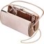 Taupe Satin Box Clutch with Chain