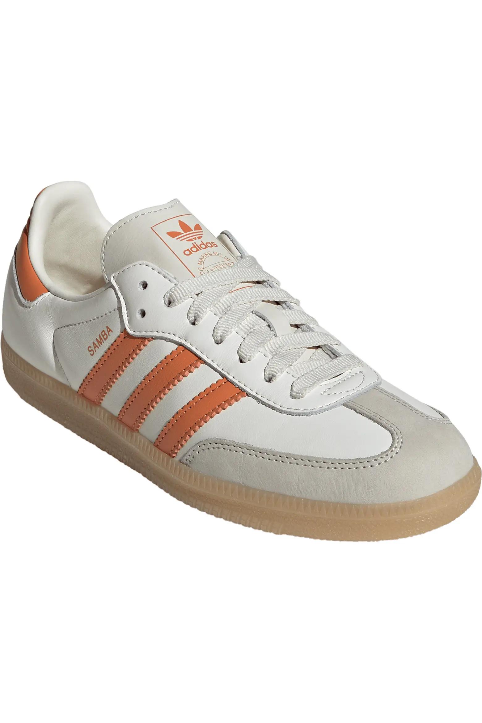 Cream and Orange Retro Sneakers
