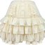 Ivory Tiered Ruffle Mini Skirt