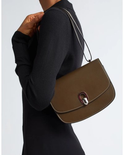 Brown Leather Shoulder Bag