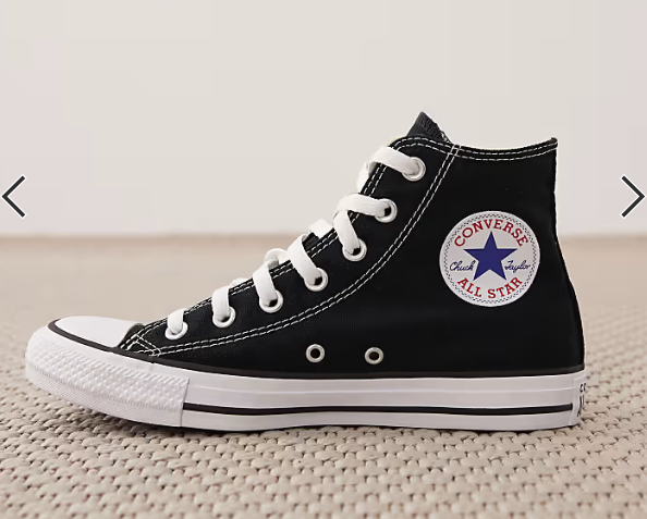 Black High-Top Canvas Sneakers