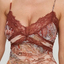 Burgundy Paisley Mesh Cami
