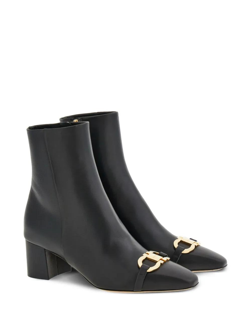 Black Gold-Bit Ankle Boots