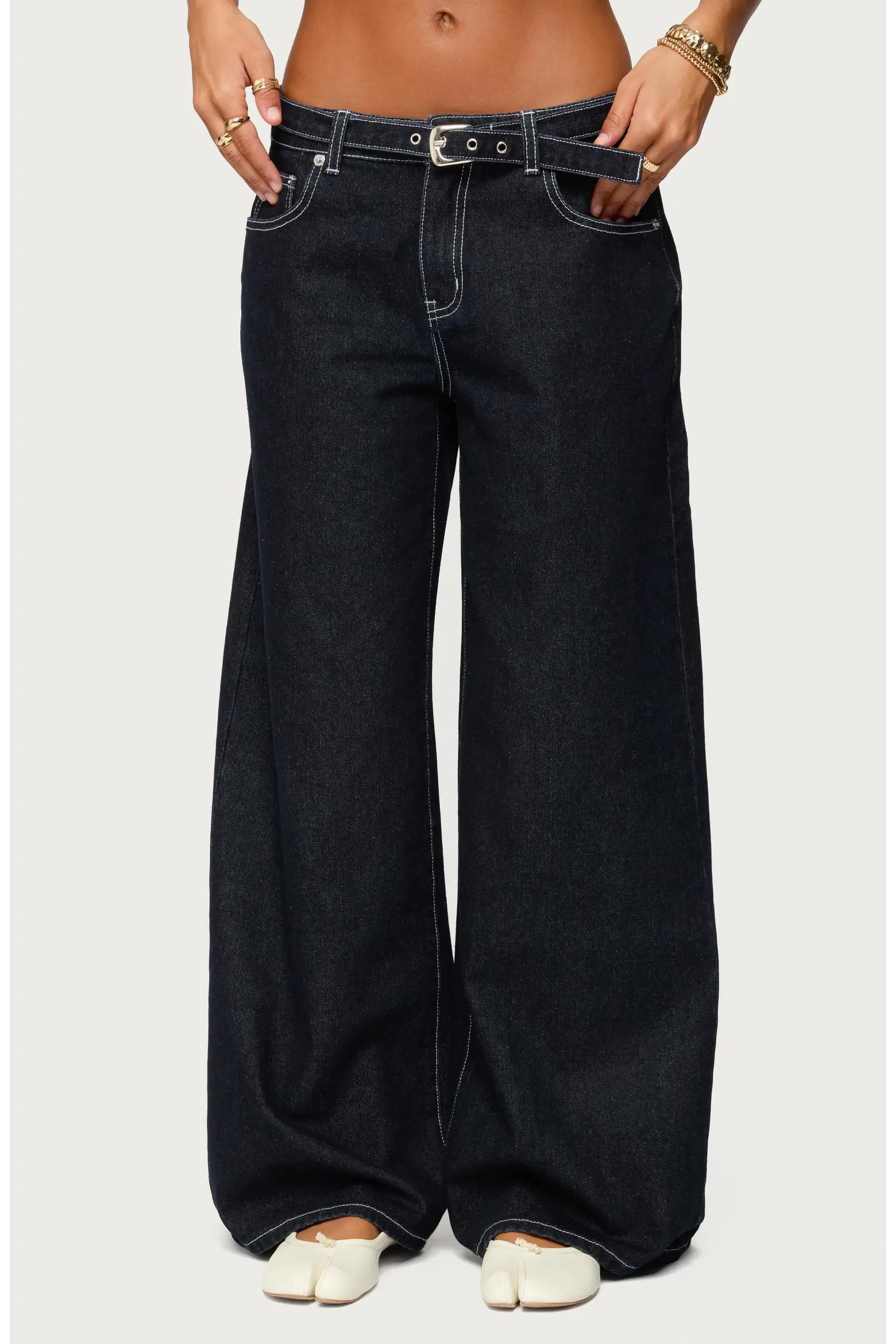 Black Wide-Leg Jeans