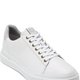 White Leather Low-Top Sneakers