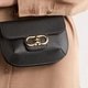 Black Leather Flap Shoulder Bag