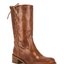 Tan Leather Lace-Up Boots