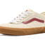 Cream and Burgundy Skate Sneakers