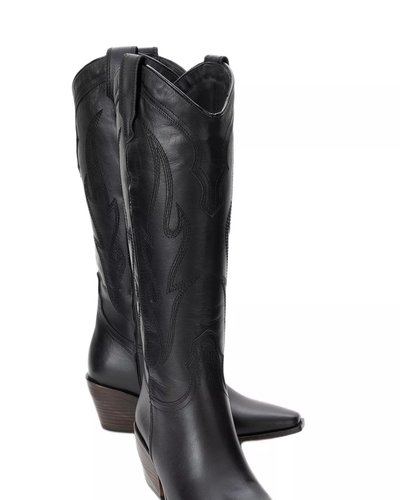 Black Western Knee-High Boots