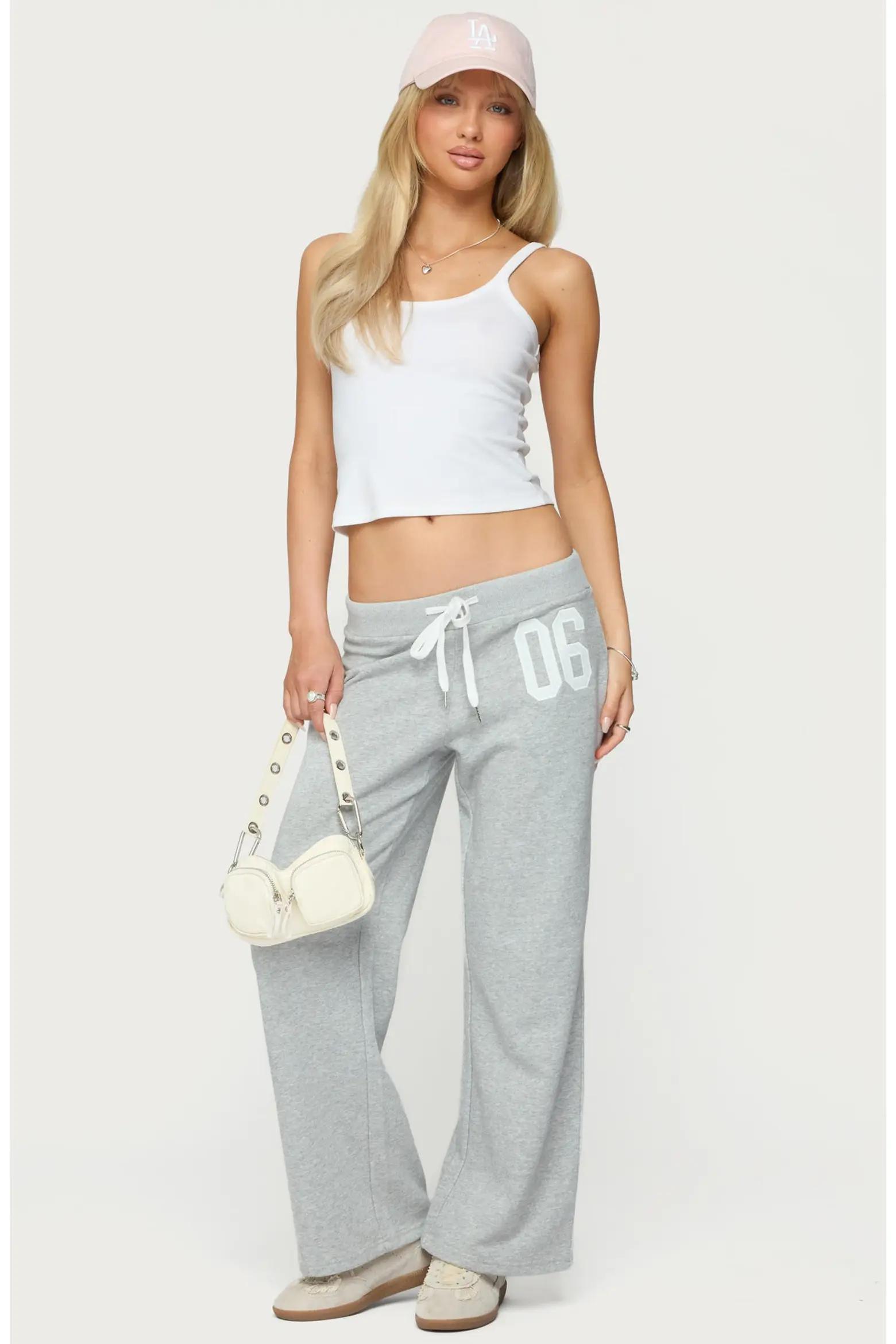 Grey Wide-Leg Sweatpants