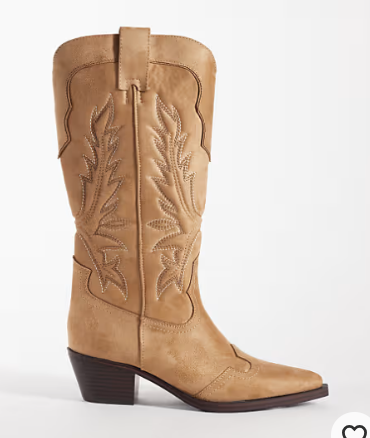 Tan Embroidered Cowboy Boots