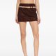 Brown Cutout Mini Skirt