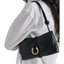Black Knotted Leather Shoulder Bag
