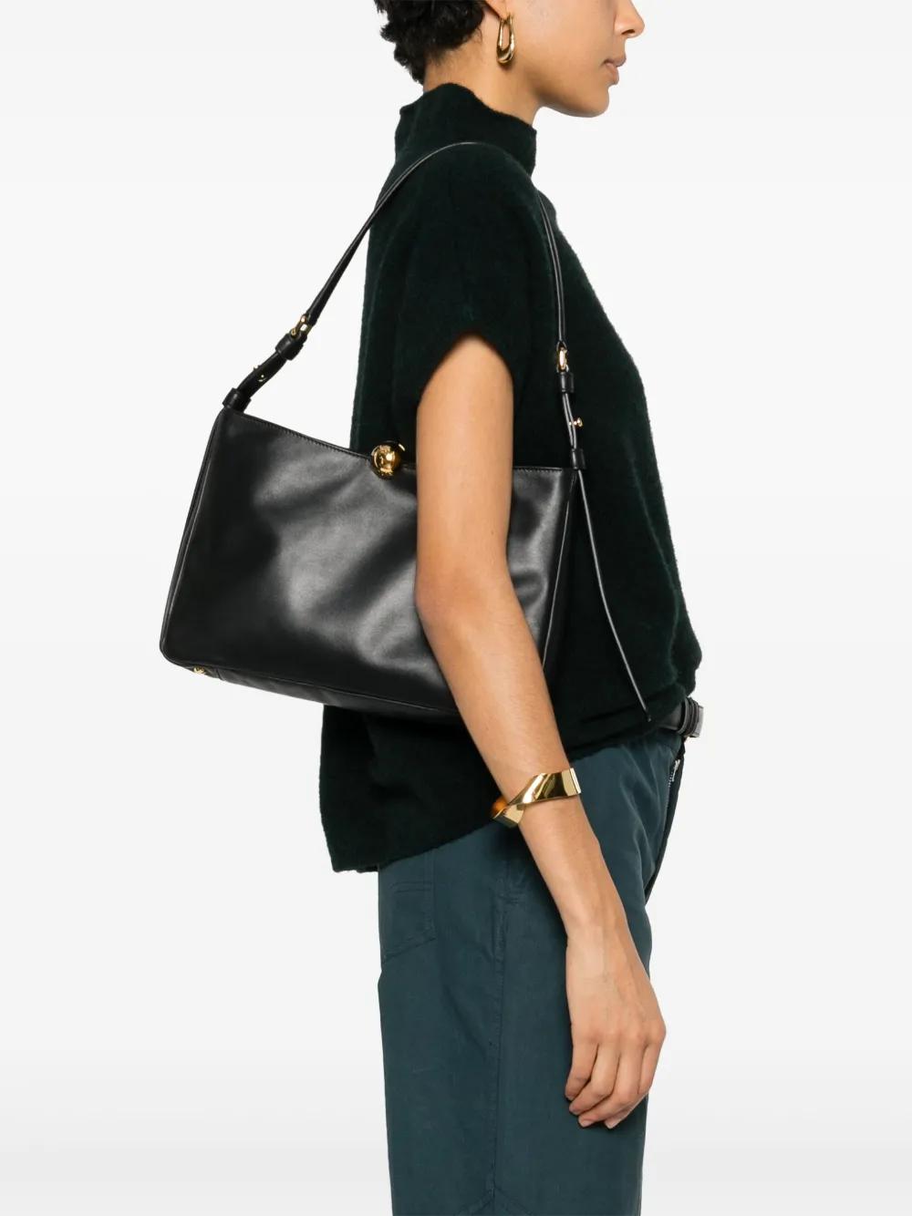 Black Structured Tote Bag