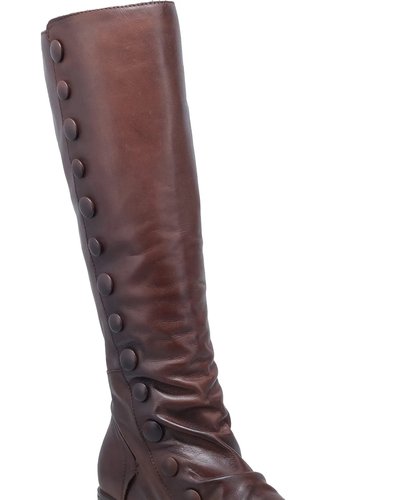 Brown Button Knee-High Boots